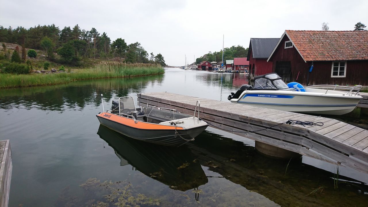 Solnedgång över hamnen