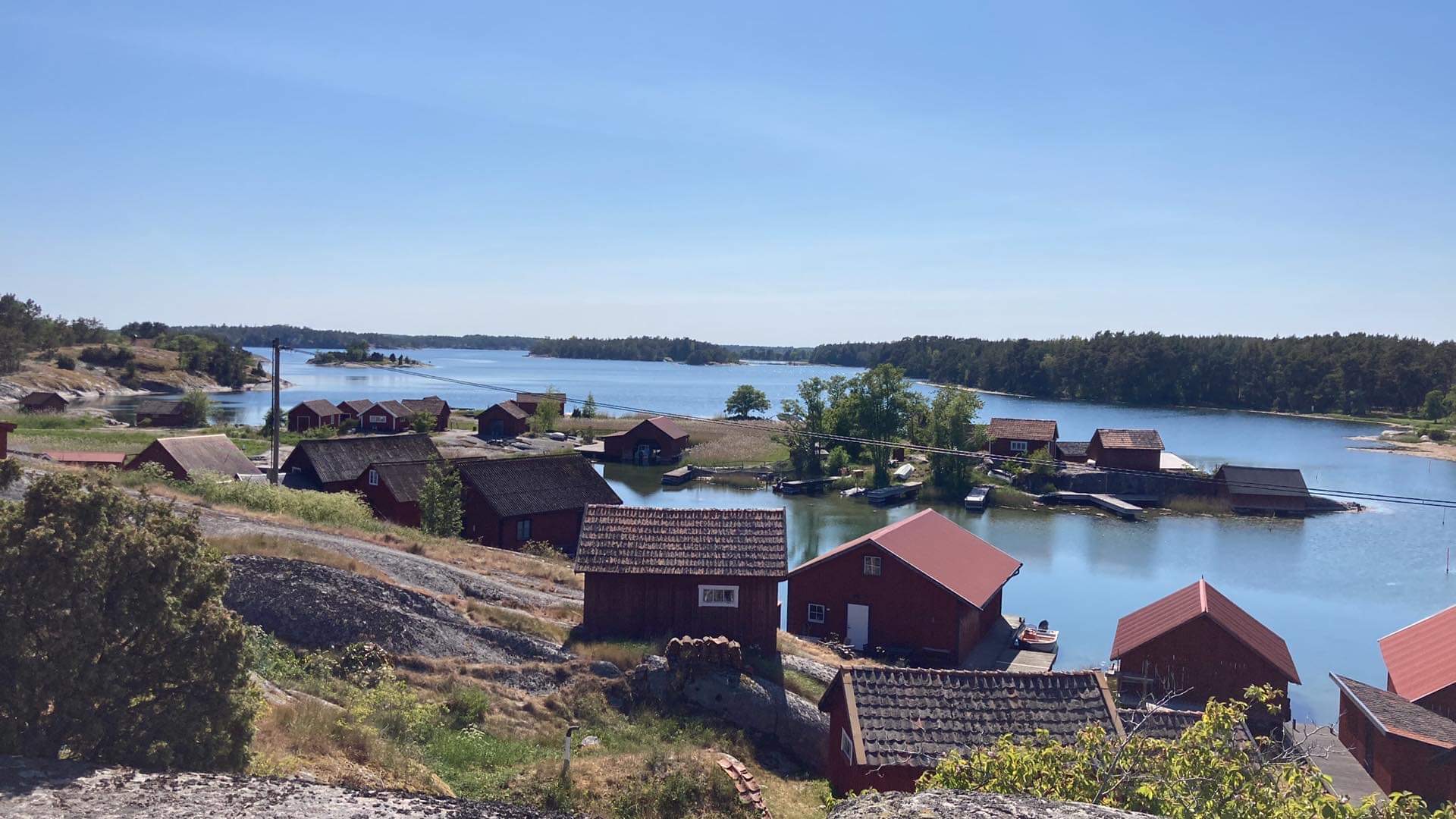 Solnedgång över kanalen